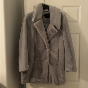 Olivaceous Gray Double-Breasted Coat